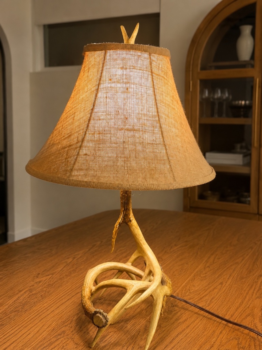 Safavieh Sundance Faux Antler Table Lamp Brown Rustic Lodge Decor
